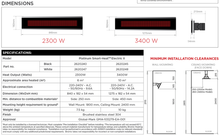 Load image into Gallery viewer, Bromic Platinum Smart-Heat Electric 2300W - Black