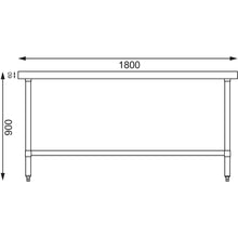 Load image into Gallery viewer, Vogue Stainless Steel Centre Table 1800mm