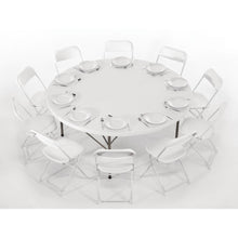 Load image into Gallery viewer, Bolero Round Centre Folding Table 6ft White