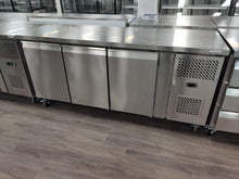 Load image into Gallery viewer, Thermaster S/S Three Door Bench Fridge 386L FE3100TN
