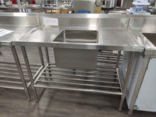 Load image into Gallery viewer, Single Centre Sink Bench & Pot Undershelf SSB7-1200C/A
