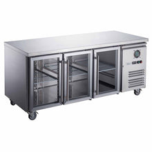 Load image into Gallery viewer, Thermaster FED-X Three Glass Door Bench Fridge XUB7C18G3V