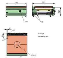 Load image into Gallery viewer, Fagor 700 Series Natural Gas Cast Iron Solid Top CG7-10
