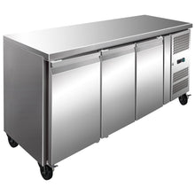 Load image into Gallery viewer, Thermaster S/S Three Door Bench Fridge 386L FE3100TN
