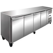 Load image into Gallery viewer, Thermaster S/S Four Door Bench Fridge 511L FE4100TN
