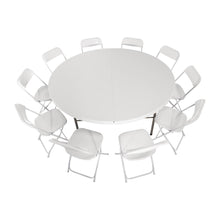 Load image into Gallery viewer, Bolero Round Centre Folding Table 6ft White
