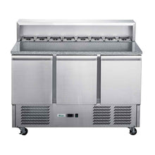 Load image into Gallery viewer, Thermaster FED-X Three Door Salad Prep Fridge with Marble Top XGNS1300E
