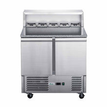 Load image into Gallery viewer, Thermaster FED-X Two Door Salad Prep Fridge with Marble Top XGNS900E
