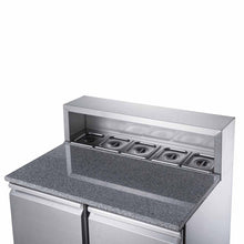 Load image into Gallery viewer, Thermaster FED-X Two Door Salad Prep Fridge with Marble Top XGNS900E
